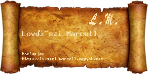 Lovászi Marcell névjegykártya
